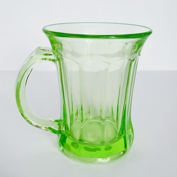 Vintage Other - Antique Depression Uranium Glass Mug
